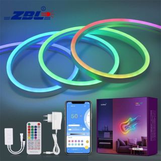 08x17mm幻彩霓虹企鹅体育直播女排全运会｜跑马流水渐变柔性硅胶｜户外防水可定制